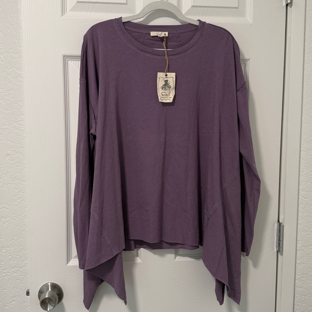 NWT Easel Dolman Purple Women's Top